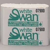Dinner Napkins – White, 1-Ply, 3000/Case