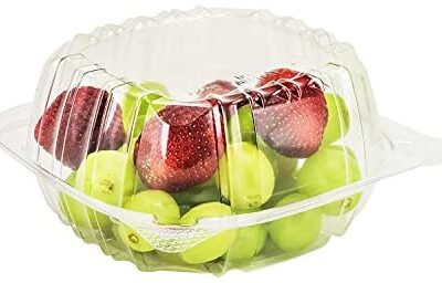 Hinged Plastic Salad Container HQ-1105 – 5″, 130 x 130 x 60 mm, 400 pcs