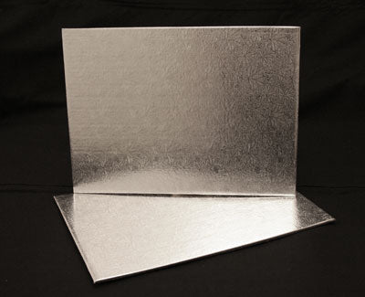 Half Slab Cake Board – 13-1/4″ x 18-3/4″ x 1/2″, Silver, 25/Case