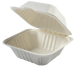 Sugarcane Bagasse Container – 6″ x 6″ x 3″, Regular, 500/Case