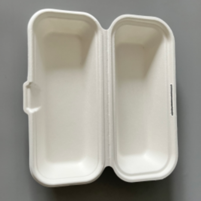 Sugarcane Bagasse Hot Dog Container – 8 x 4 x 3 in, 400 pcs