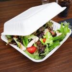 Sugarcane Bagasse Container – 1-Comp, 8″ x 8″ x 3″, 200 pcs