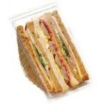 Sandwich Wedge Container – 7.125″ x 4.6″ x 3.25″, Plastic, Hinged, 295/Case