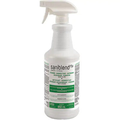 Safeblend Saniblend Disinfectant Cleaner – Ready to Use, Lemon Scent, 950 ml