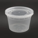Paksavvy Microwavable Deli Container – Heavy, Combo Set, 8 oz, 240 sets