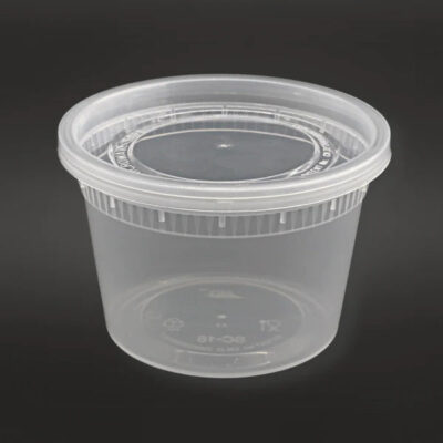 Paksavvy Microwavable Deli Container – Heavy, Combo Set, 8 oz, 240 sets