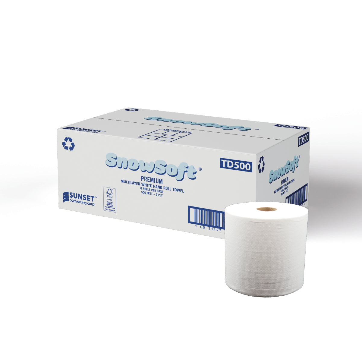 td500 Snowsoft Multilayer Hand Roll Towel