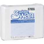 White Swan® 2 Ply Dinner Napkins, 8 Fold, White, 188/pack, 16pack/Cs,  3008 pcs/Cs