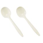 Table Accents White Soup Spoons – Regular, Biodegradable, 1000/Case