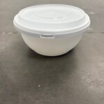 White Sealable Round Microwaveable Bowl Combo – Clear Lids, Frozen-Safe, 44oz, 300 Sets/Case