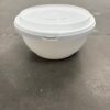 White Sealable Round Microwave Bowl Combo – Clear Lids, Frozen-safe, 34oz,  300 Sets/Case