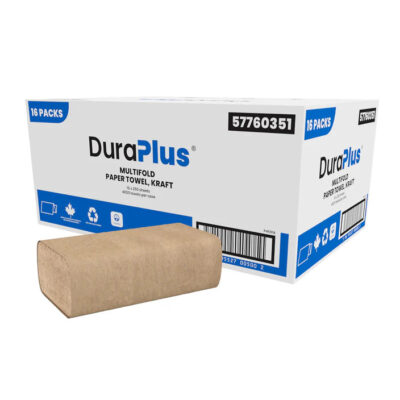DuraPlus® Multifold Hand Towel Kraft – 16 x 250 Sheets, 4000/Case