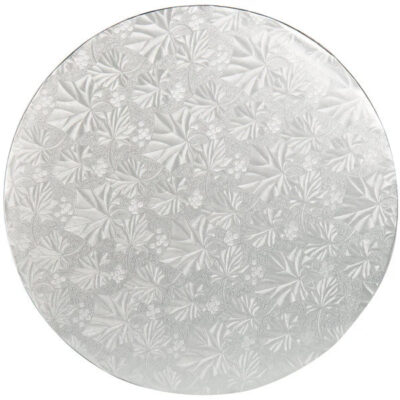 Enjay – Cake Board – Round – Silver – 12″ x 1/2, 12 Pcs/Case