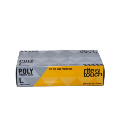 RiteTouch Poly Embosed Clear Gloves – Large, 500pcs/box