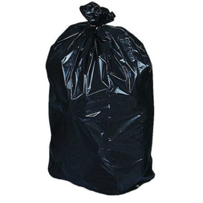 Roberts Plastic Black Garbage Bags – 30″ x 38″, Extra Strong, 125/Case