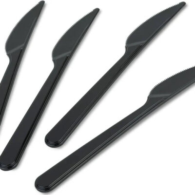 Dynasty Black Heavy Duty Plastic Knife – 1000pcs