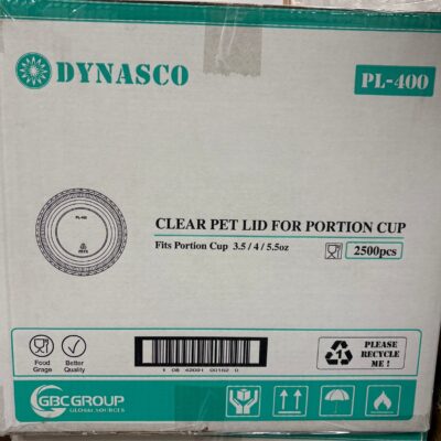 Dynasco Plastic Lids For portion Cups, 3.25-4-5.5 oz, 2500 pcs/Case