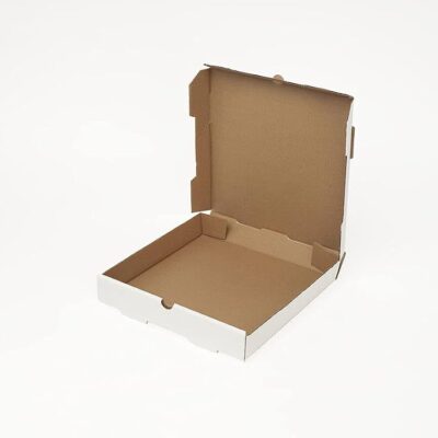 White Corrugated Pizza Box – 16″, 50 pcs